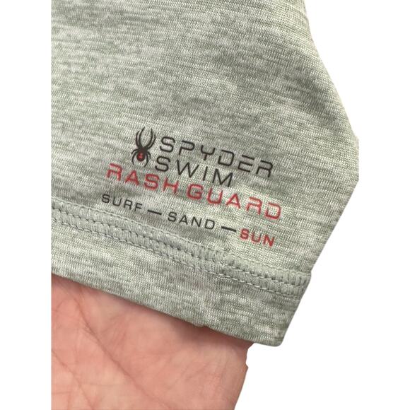 SPYDER Swim Surf Sand Sun Gray Long Sleeve Rash Guard Men's Medium New - Picture 6 of 10